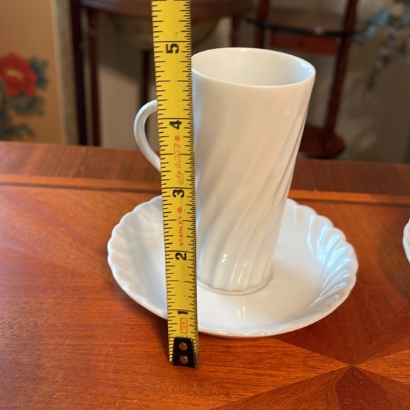 Vintage FF Japan Tall Espresso Cups and Saucers - Picture 8 of 8